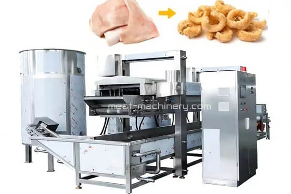 Grande macchina automatica per friggere le cotenne di maiale